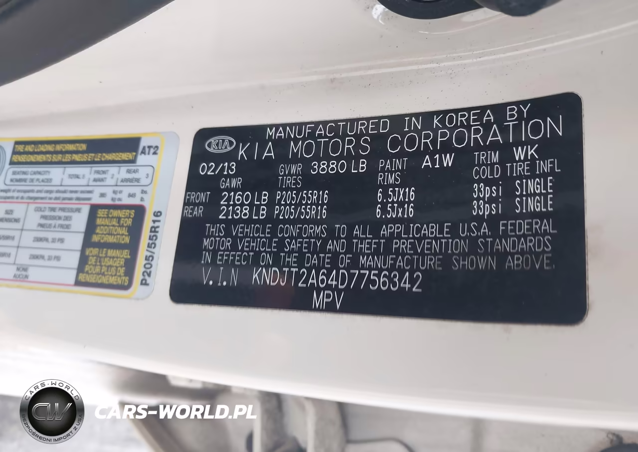 2013 Kia Soul + VIN:KNDJT2A64D7756342 - 9