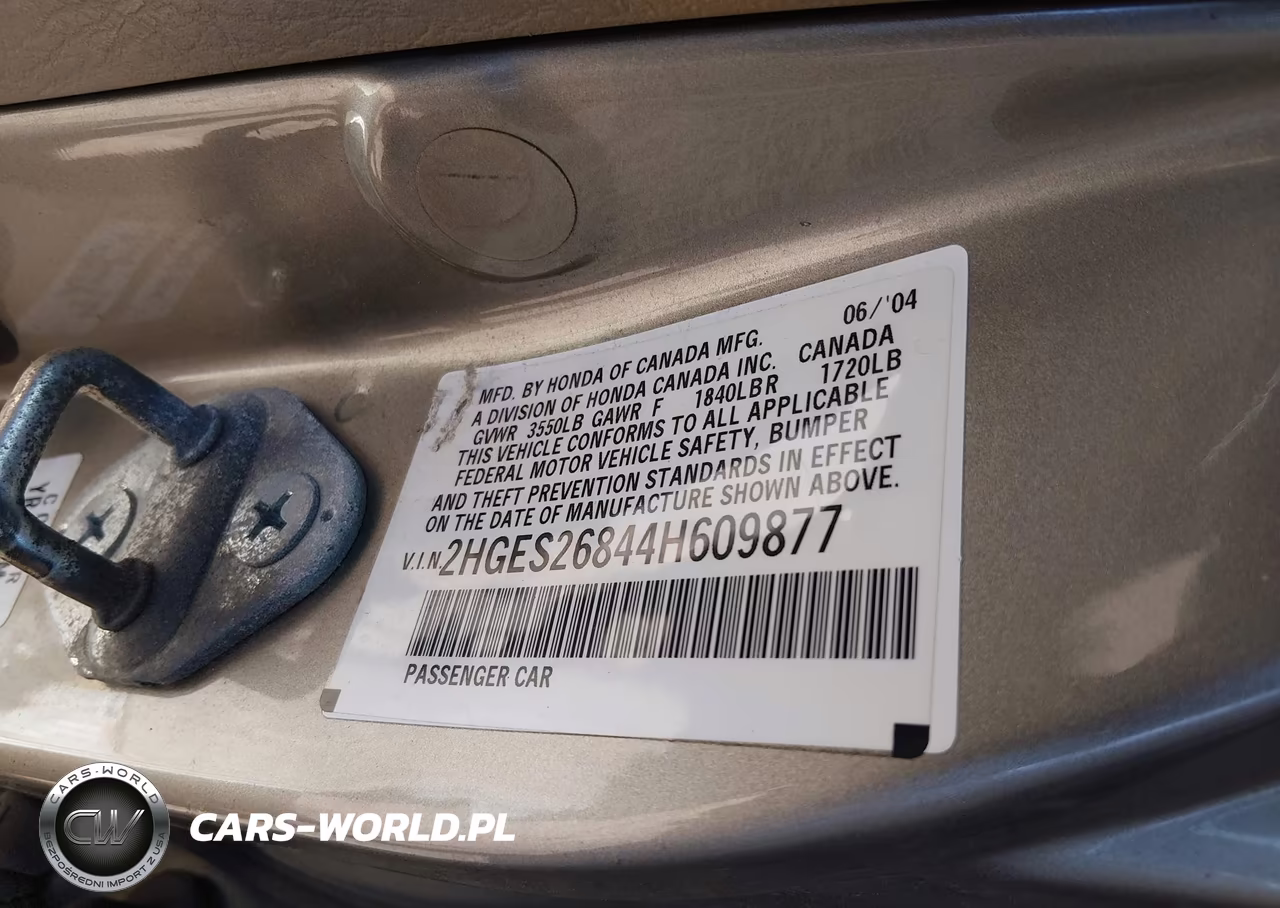 2004 Honda Civic Ex VIN:2HGES26844H609877 - 9