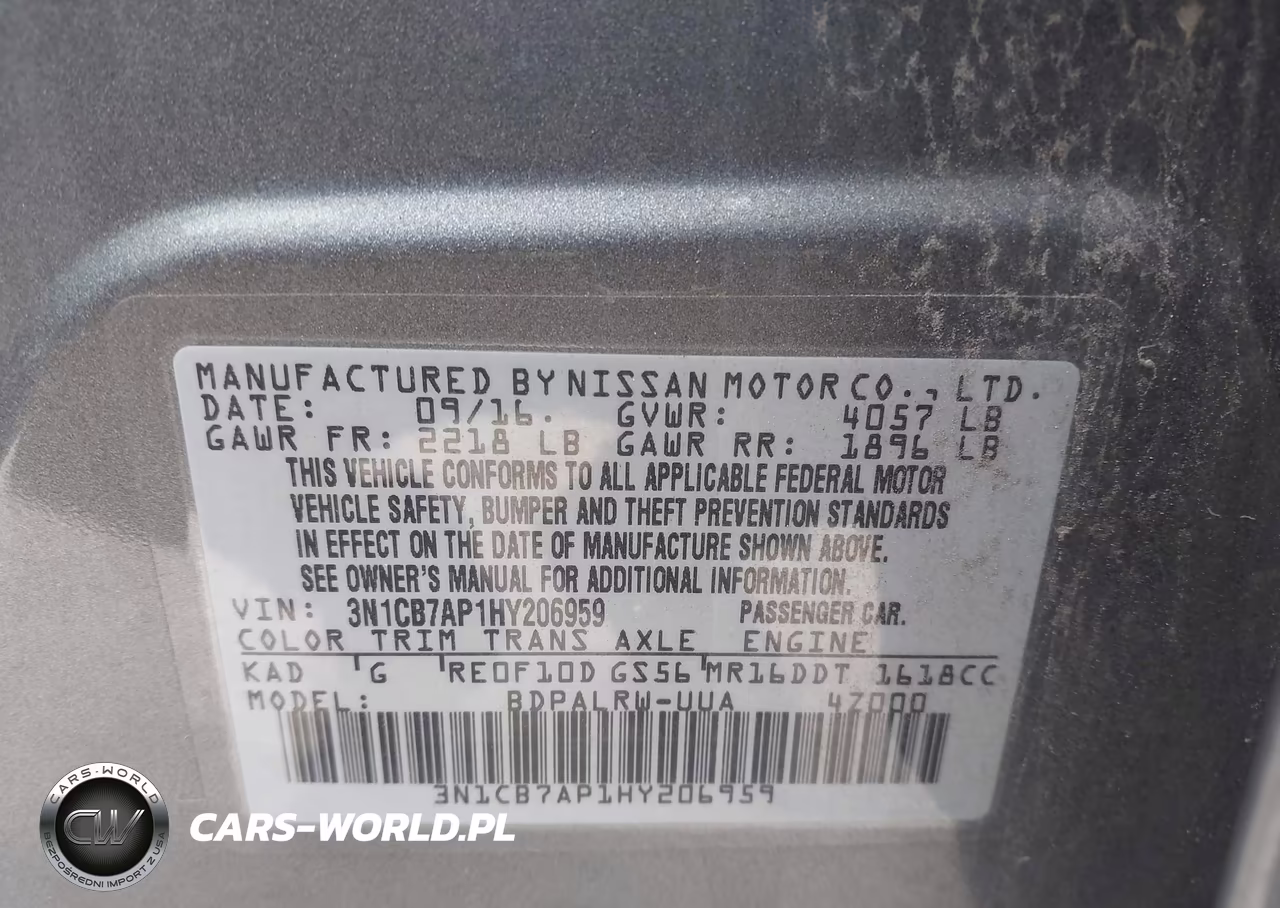 2017 Nissan Sentra Sr Turbo VIN:3N1CB7AP1HY206959 - 9