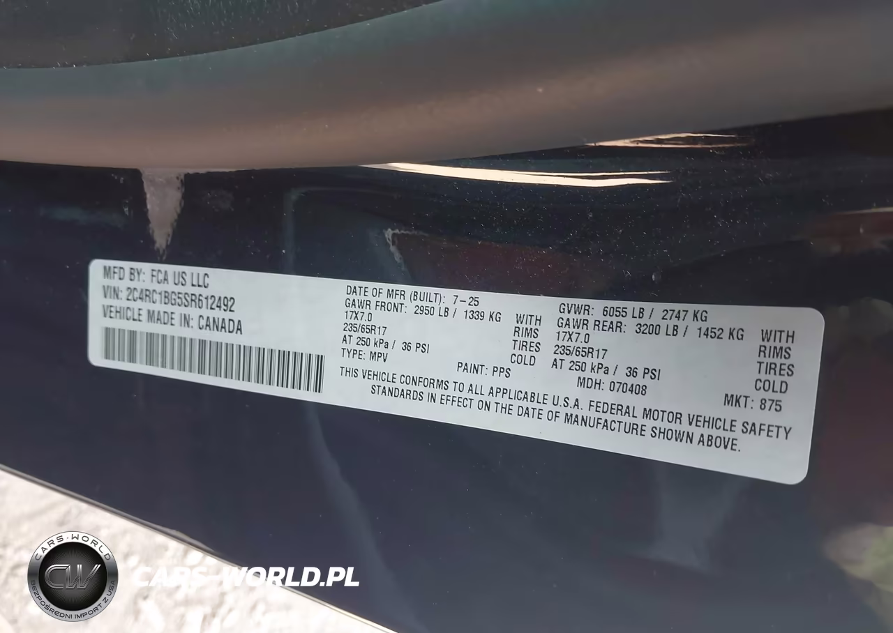 2025 Chrysler Pacifica Select VIN:2C4RC1BG5SR612492 - 9