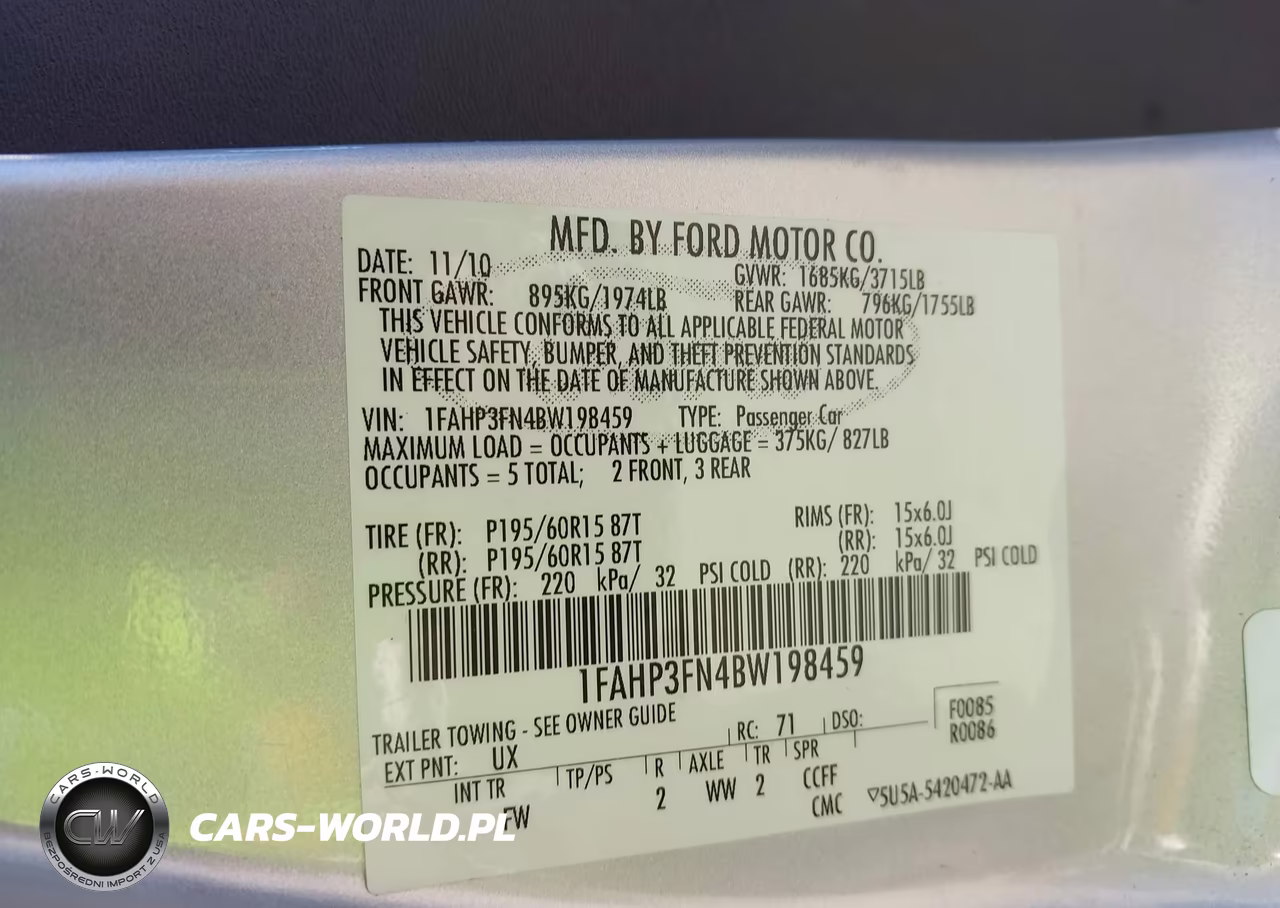 2011 Ford Focus Se VIN:1FAHP3FN4BW198459 - 9