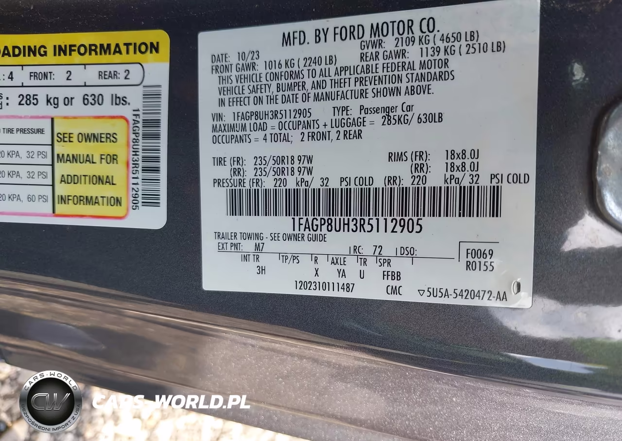 2024 Ford Mustang Ecoboost Premium VIN:1FAGP8UH3R5112905 - 9