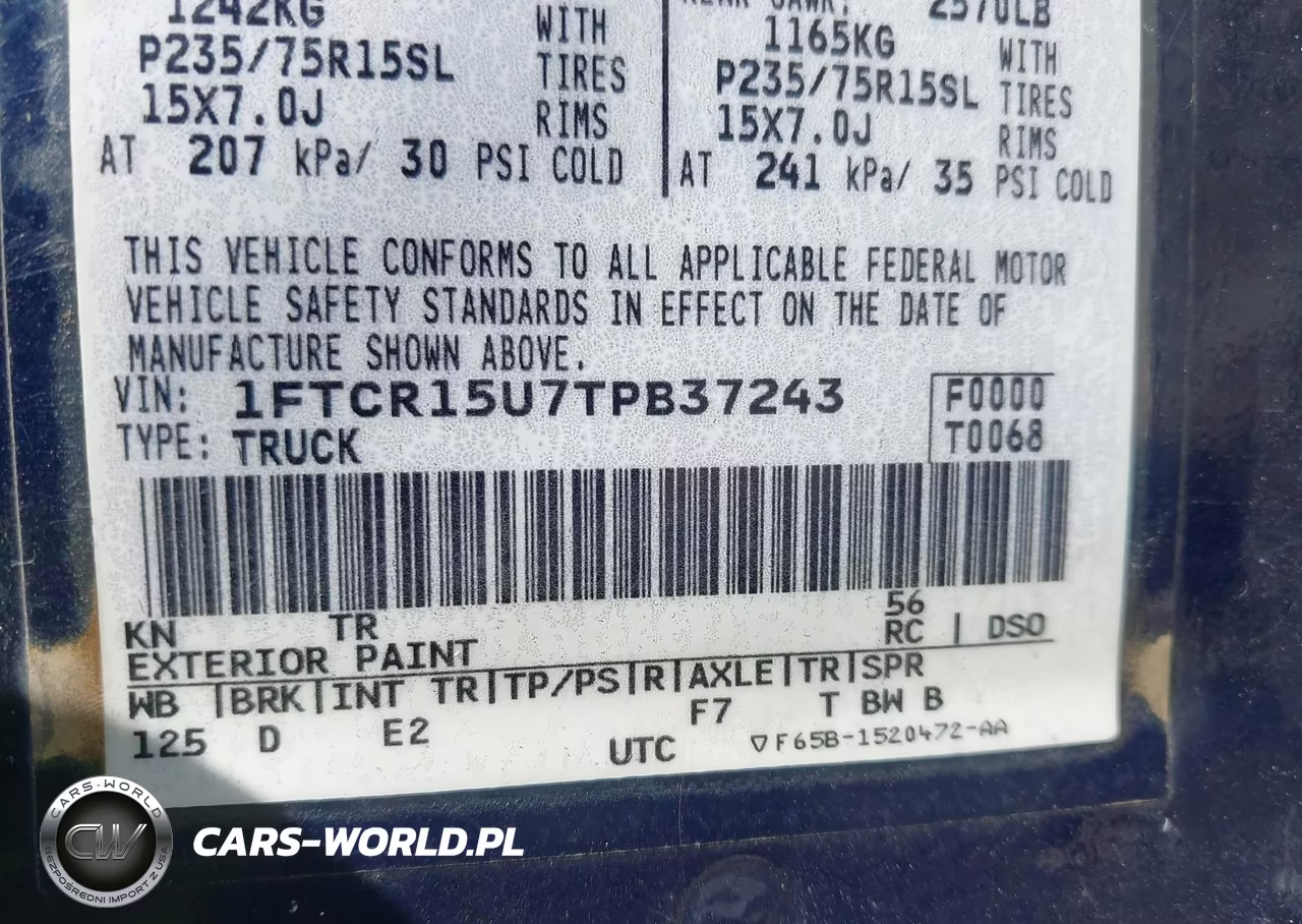 1996 Ford Ranger Super Cab VIN:1FTCR15U7TPB37243 - 9