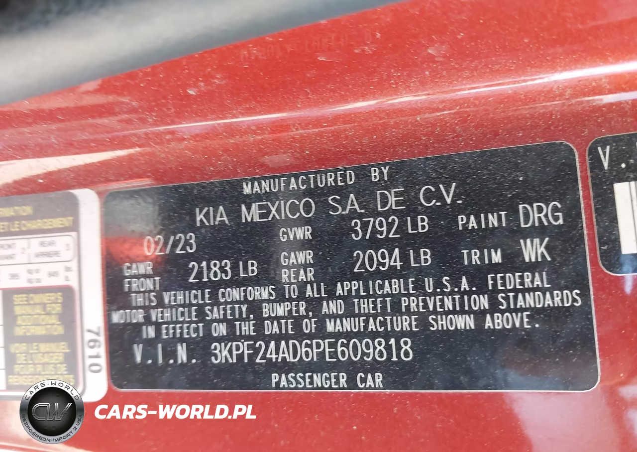 2023 Kia Forte Lxs VIN:3KPF24AD6PE609818 - 9