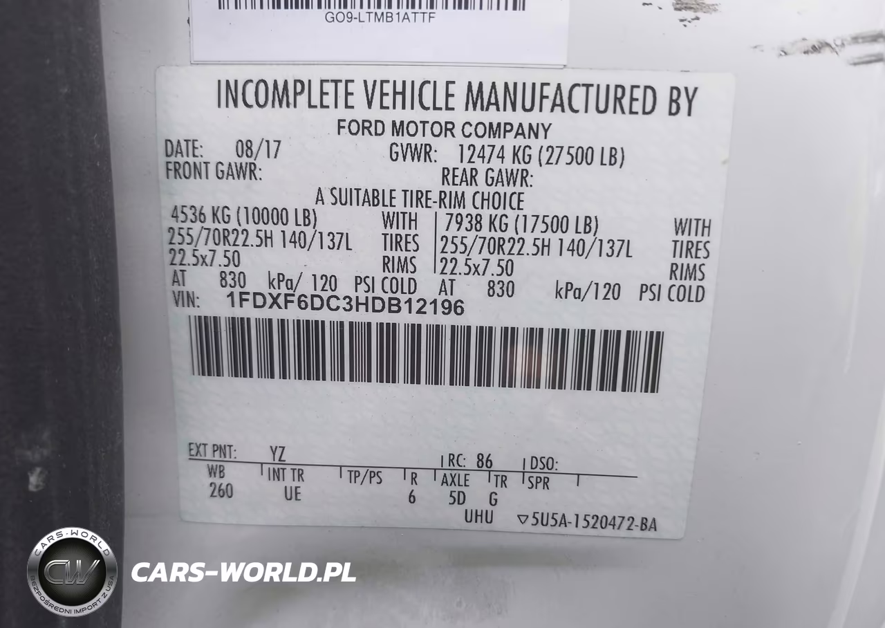 2017 Ford F-650 Diesel VIN:1FDXF6DC3HDB12196 - 9