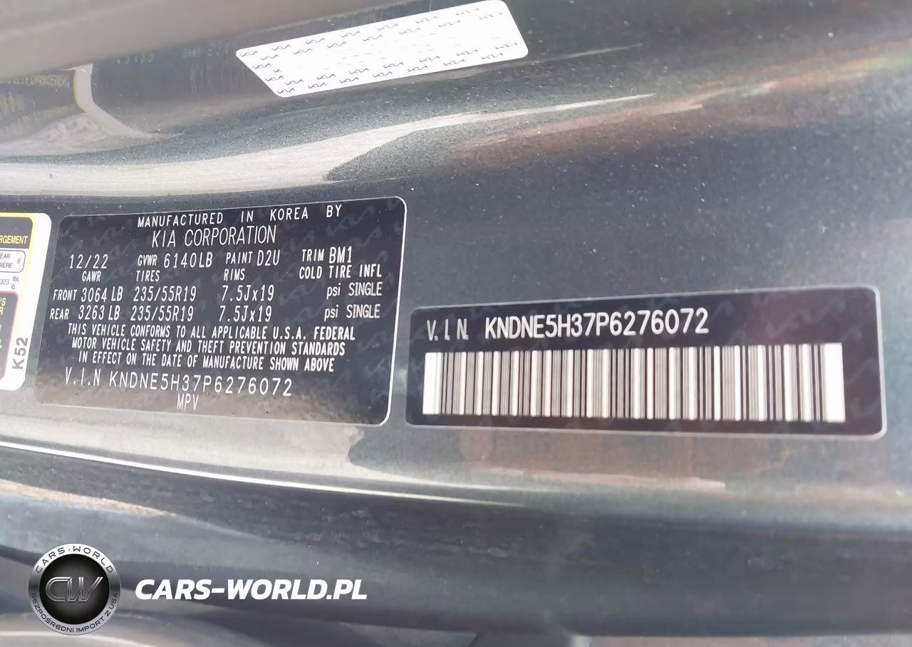 2023 Kia Carnival Mpv Sx Prestige VIN:KNDNE5H37P6276072 - 9