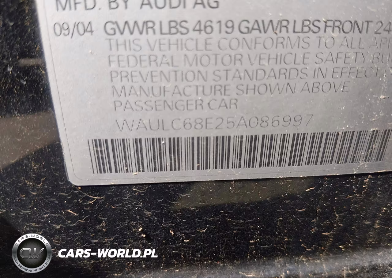 2005 Audi A4 1.8T Special Edition VIN:WAULC68E25A086997 - 9