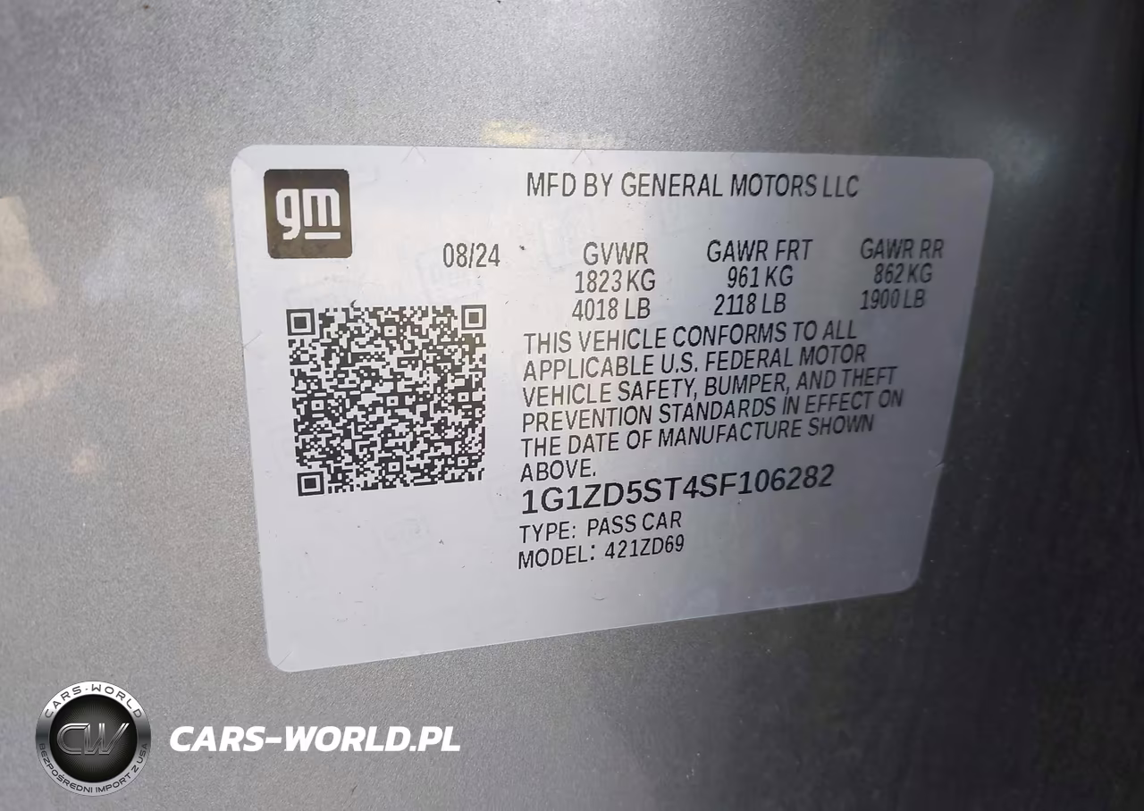 2025 Chevrolet Malibu Fwd 1Lt VIN:1G1ZD5ST4SF106282 - 9