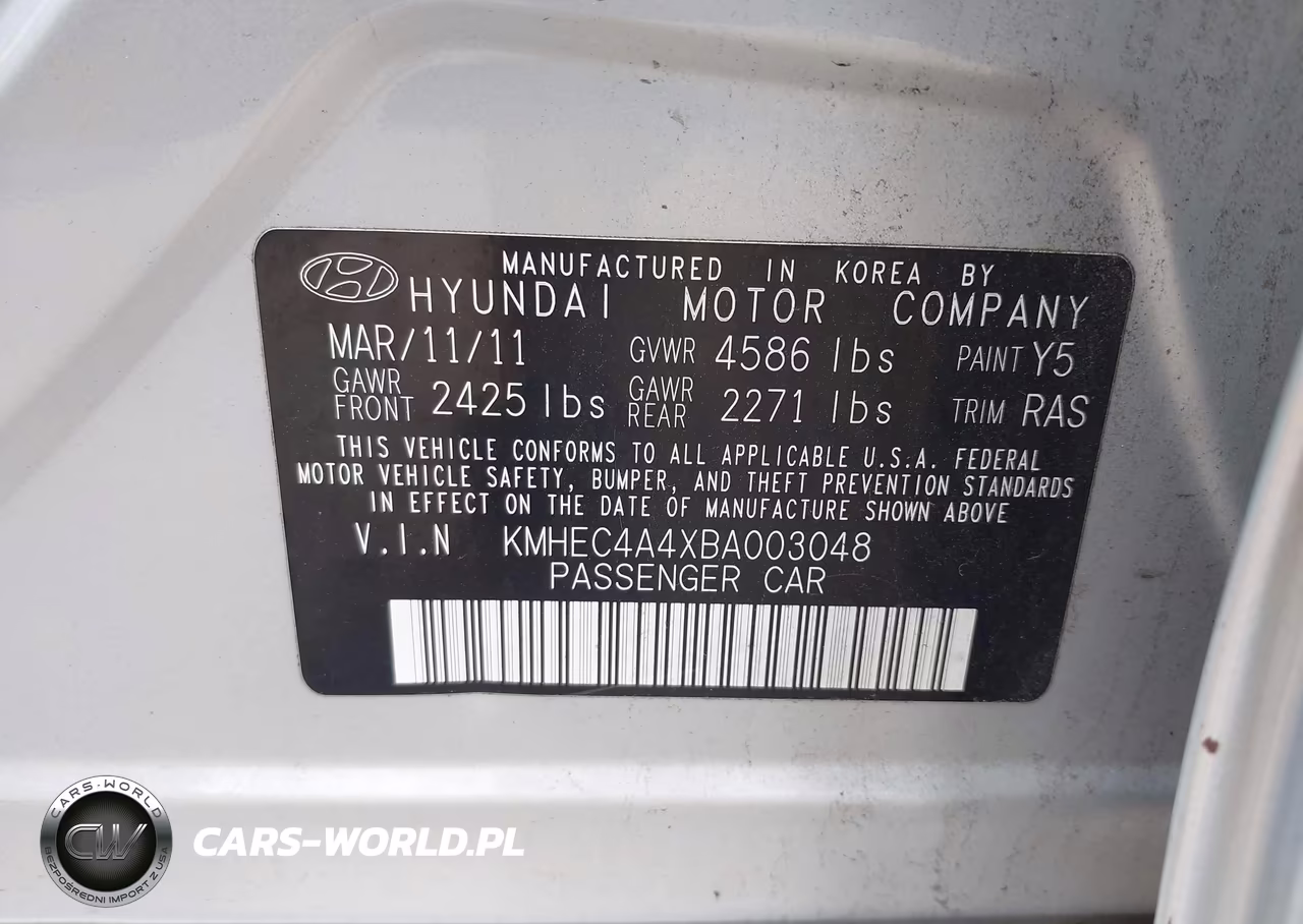 2011 Hyundai Sonata Hybrid VIN:KMHEC4A4XBA003048 - 9