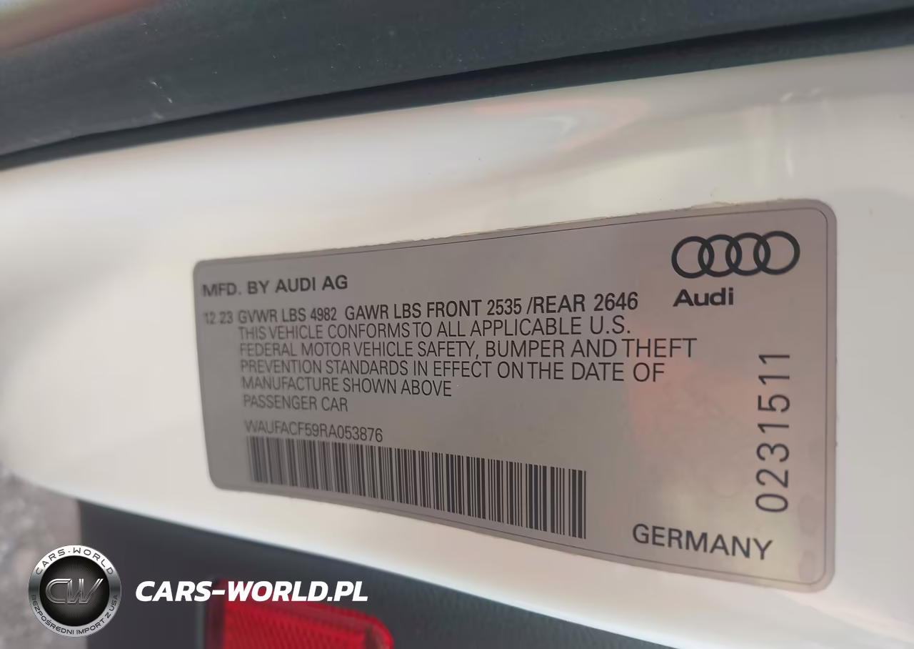 2024 Audi A5 Sportback Premium Plus 45 Tfsi Quattro S Tronic VIN:WAUFACF59RA053876 - 9