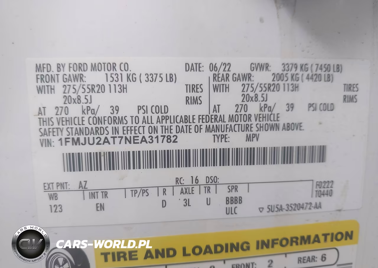 2022 Ford Expedition Limited VIN:1FMJU2AT7NEA31782 - 9
