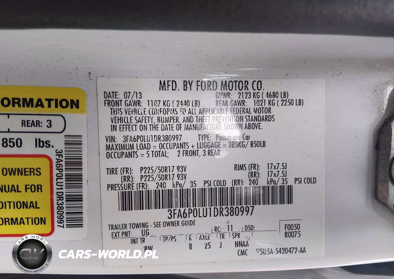2013 Ford Fusion Hybrid Se VIN:3FA6P0LU1DR380997 - 9