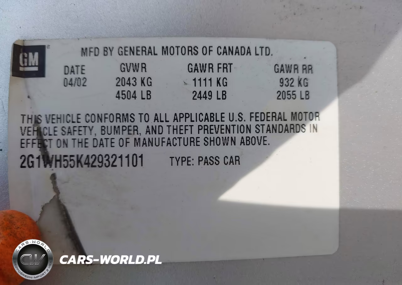 2002 Chevrolet Impala Ls VIN:2G1WH55K429321101 - 9