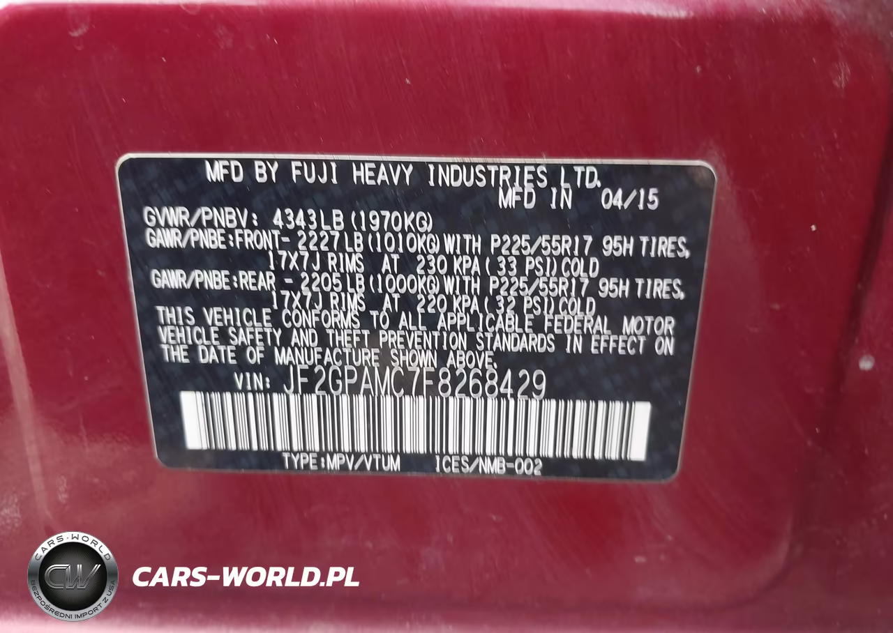 2015 Subaru Xv Crosstrek 2.0I Limited VIN:JF2GPAMC7F8268429 - 9