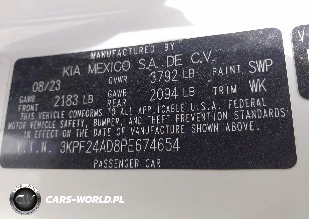 2023 Kia Forte Lxs VIN:3KPF24AD8PE674654 - 9