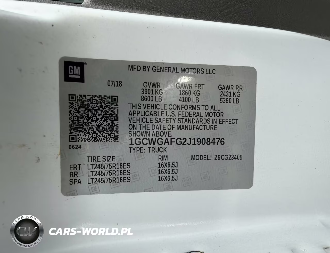 2018 Chevrolet Express 2500 Delivery Van VIN:1GCWGAFG2J1908476 - 9