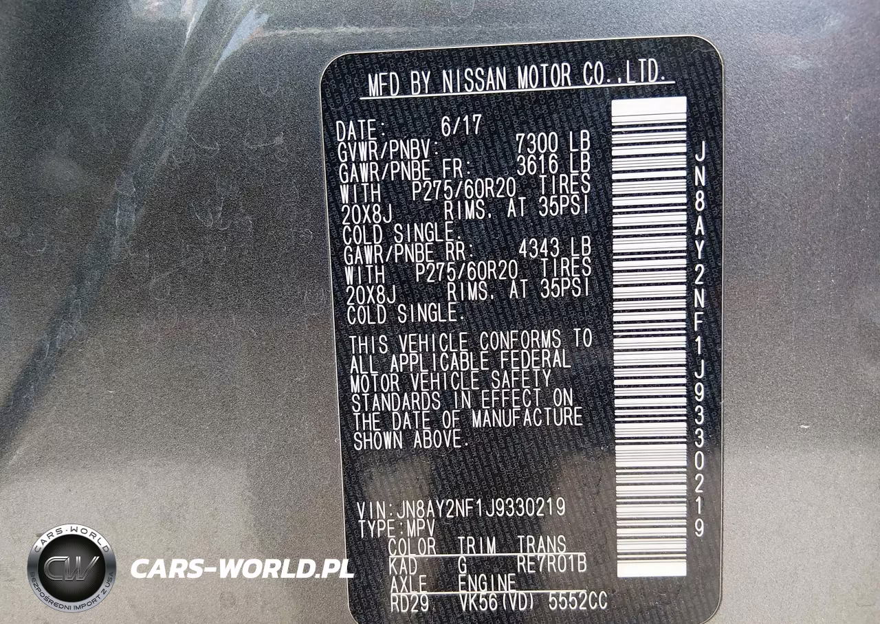 2018 Nissan Armada Platinum VIN:JN8AY2NF1J9330219 - 9