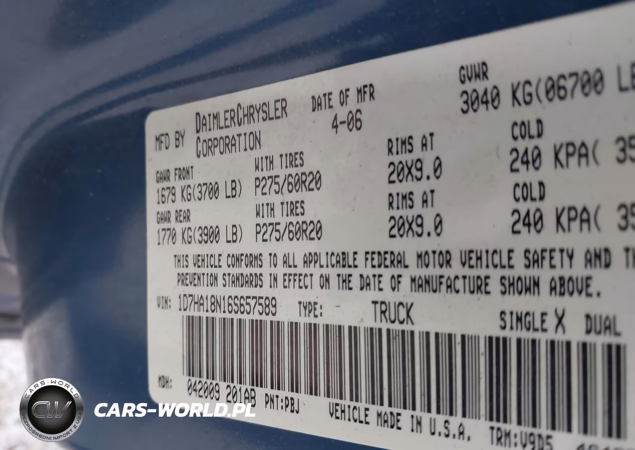2006 Dodge Ram 1500 Slt VIN:1D7HA18N16S657589 - 9