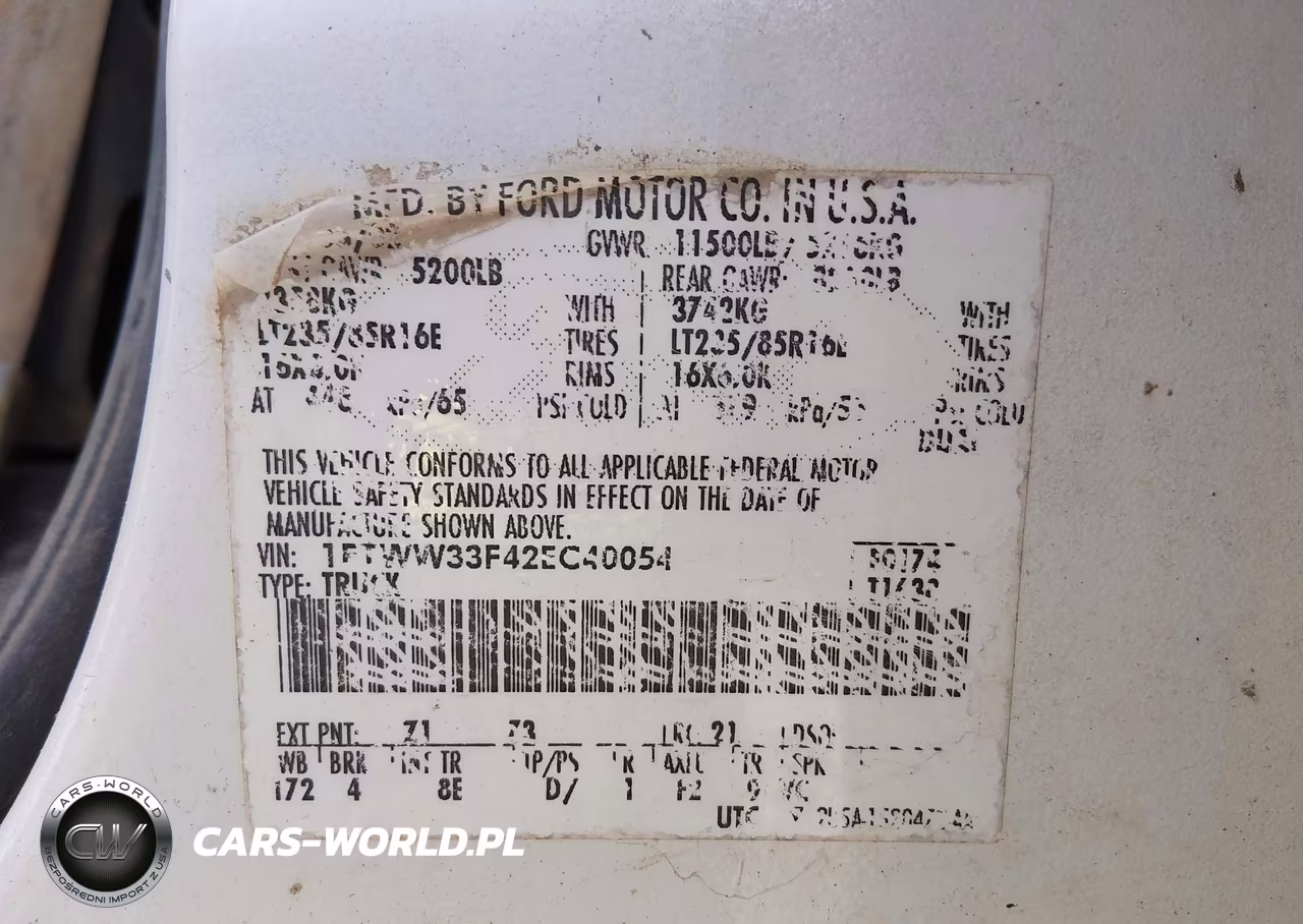 2002 Ford F-350 VIN:1FTWW33F42EC40054 - 8