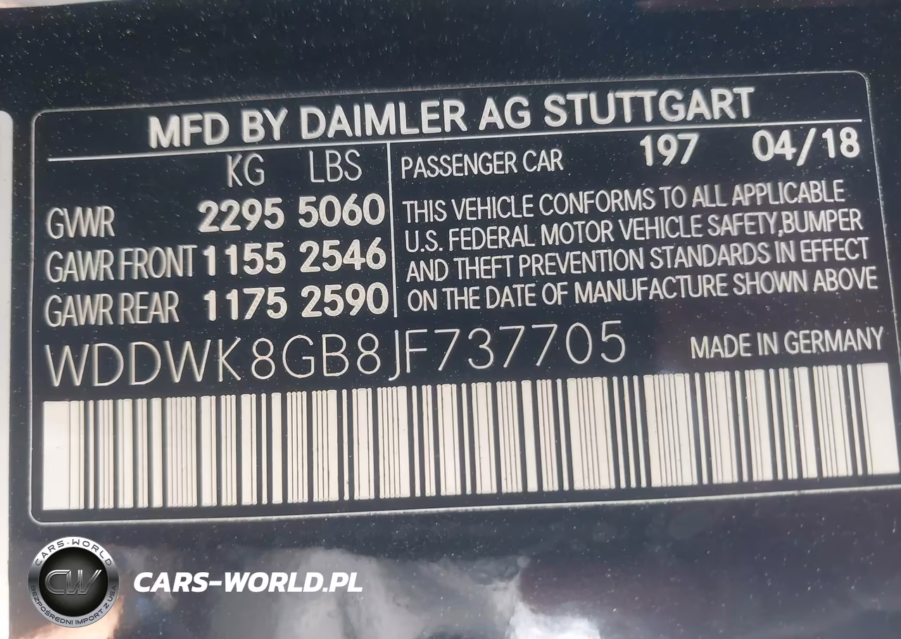 2018 Mercedes-Benz Amg C 63 VIN:WDDWK8GB8JF737705 - 9