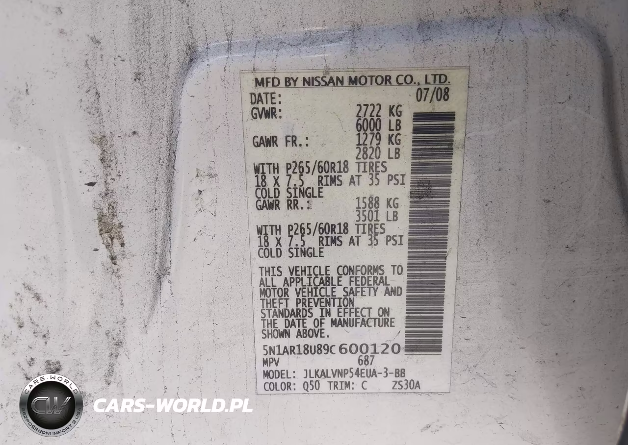 2009 Nissan Pathfinder Le VIN:5N1AR18U89C600120 - 9