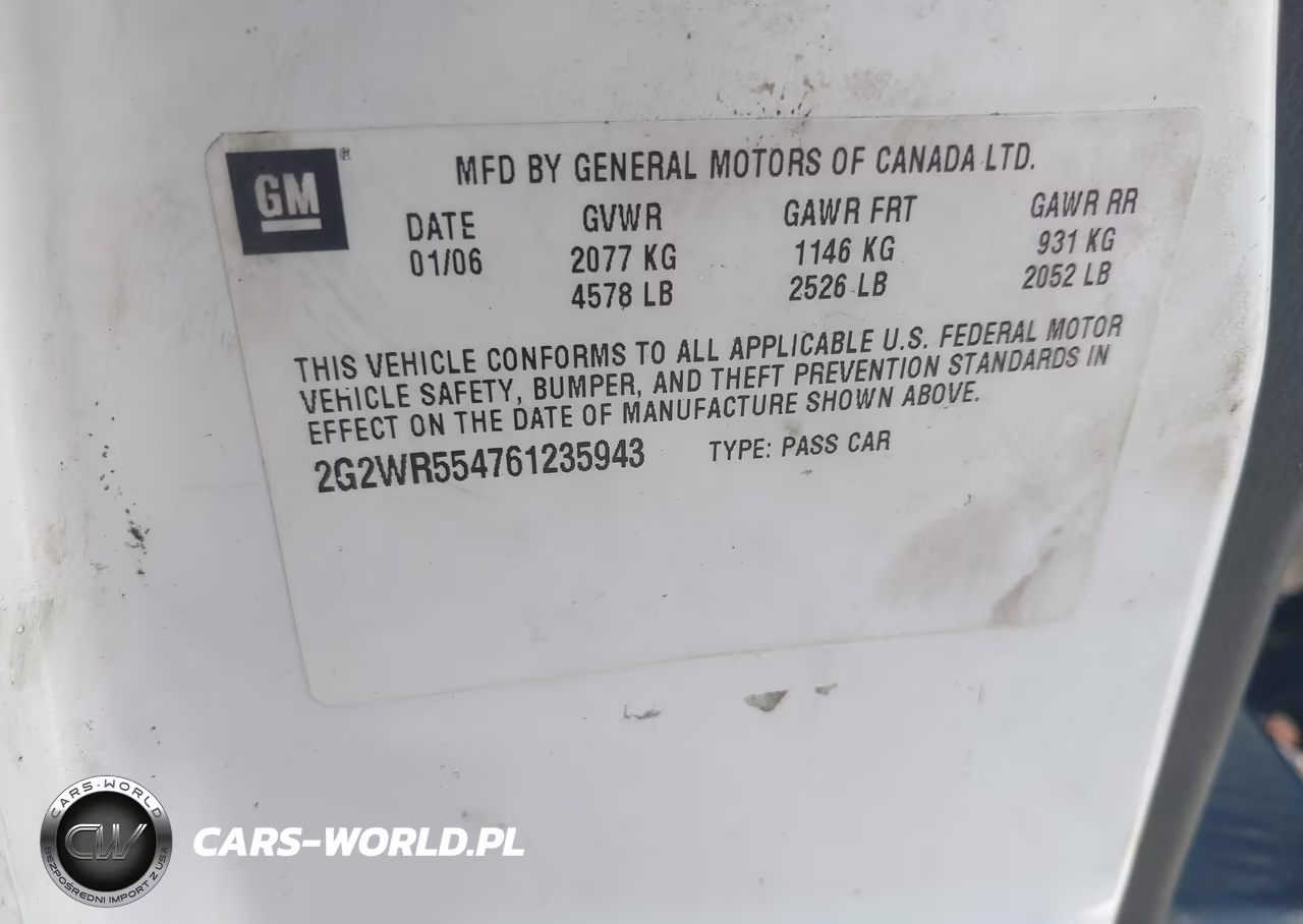 2006 Pontiac Grand Prix Gt VIN:2G2WR554761235943 - 9