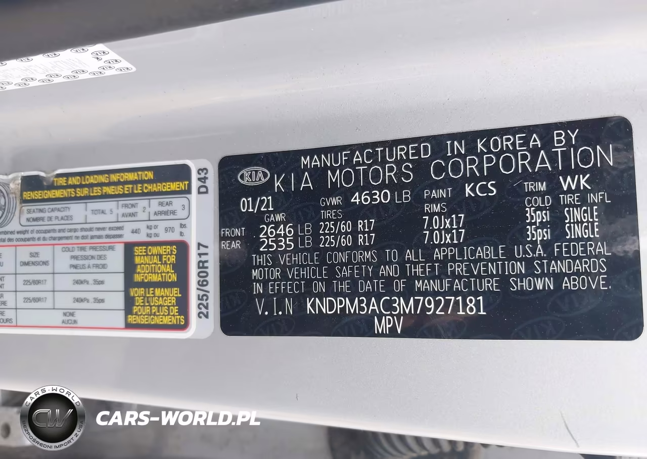 2021 Kia Sportage Lx VIN:KNDPM3AC3M7927181 - 9