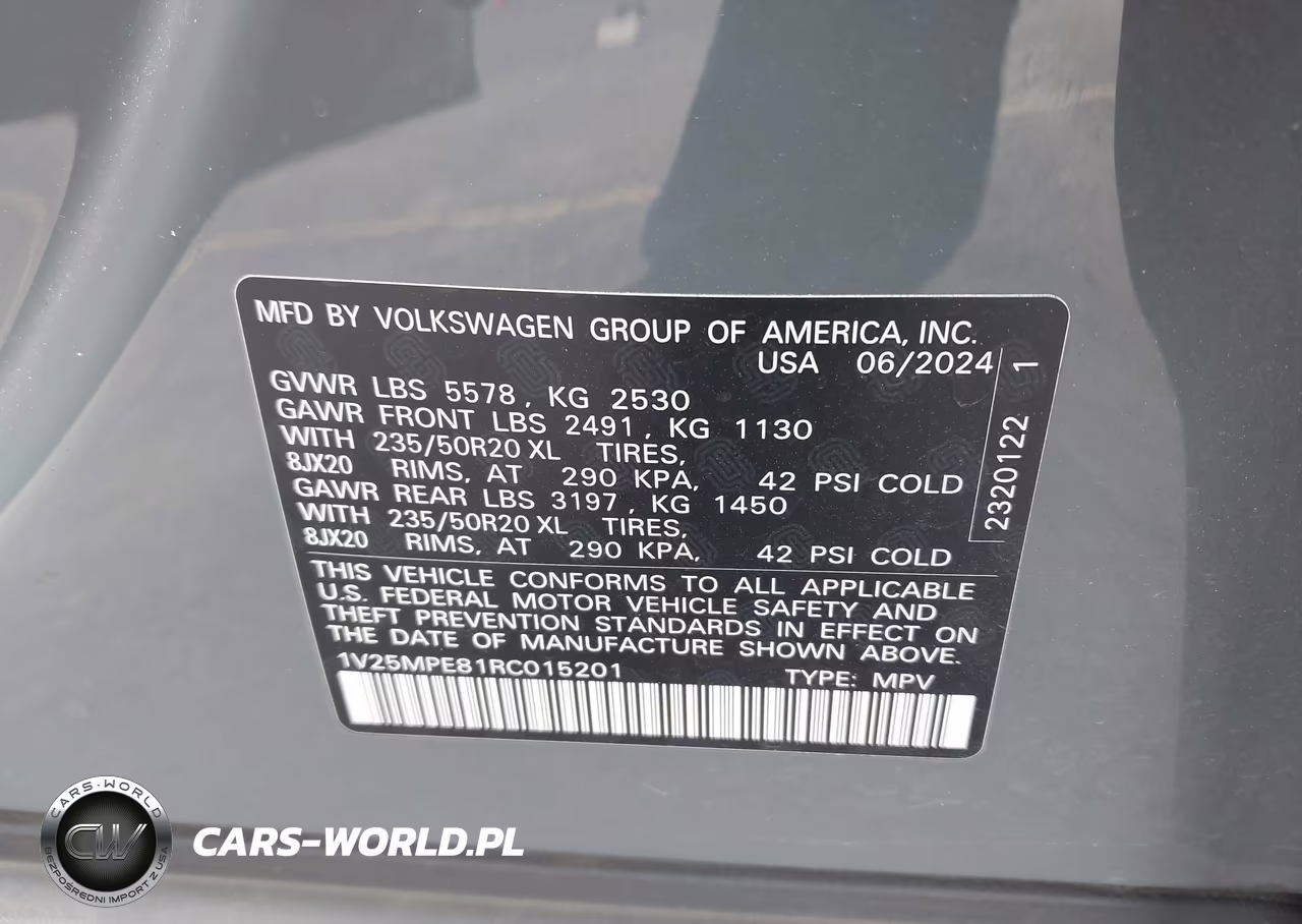 2024 Volkswagen Id.4 S VIN:1V25MPE81RC015201 - 9