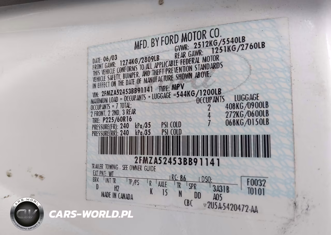 2003 Ford Windstar Se VIN:2FMZA52453BB91141 - 9