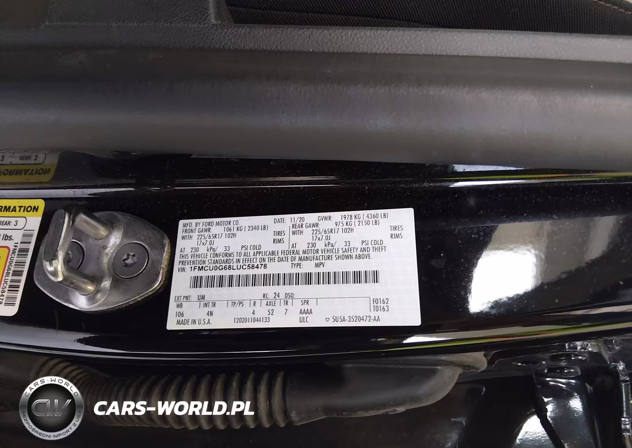 2020 Ford Escape Se VIN:1FMCU0G68LUC58478 - 9