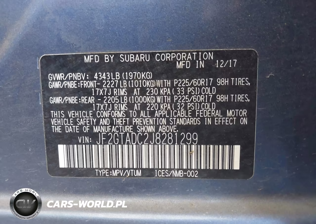 2018 Subaru Crosstrek 2.0I Premium VIN:JF2GTADC2J8281299 - 9