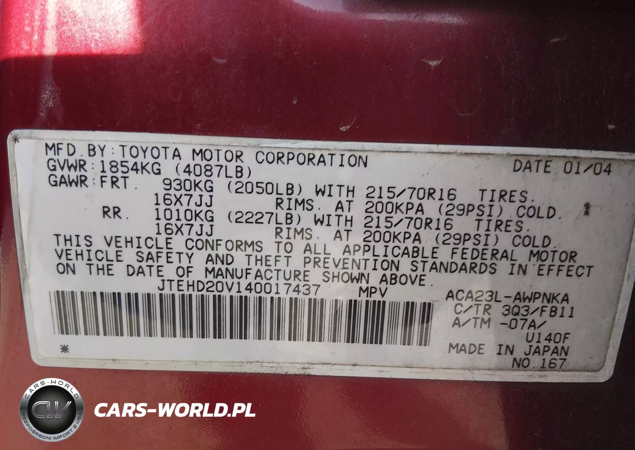 2004 Toyota Rav4 VIN:JTEHD20V140017437 - 8