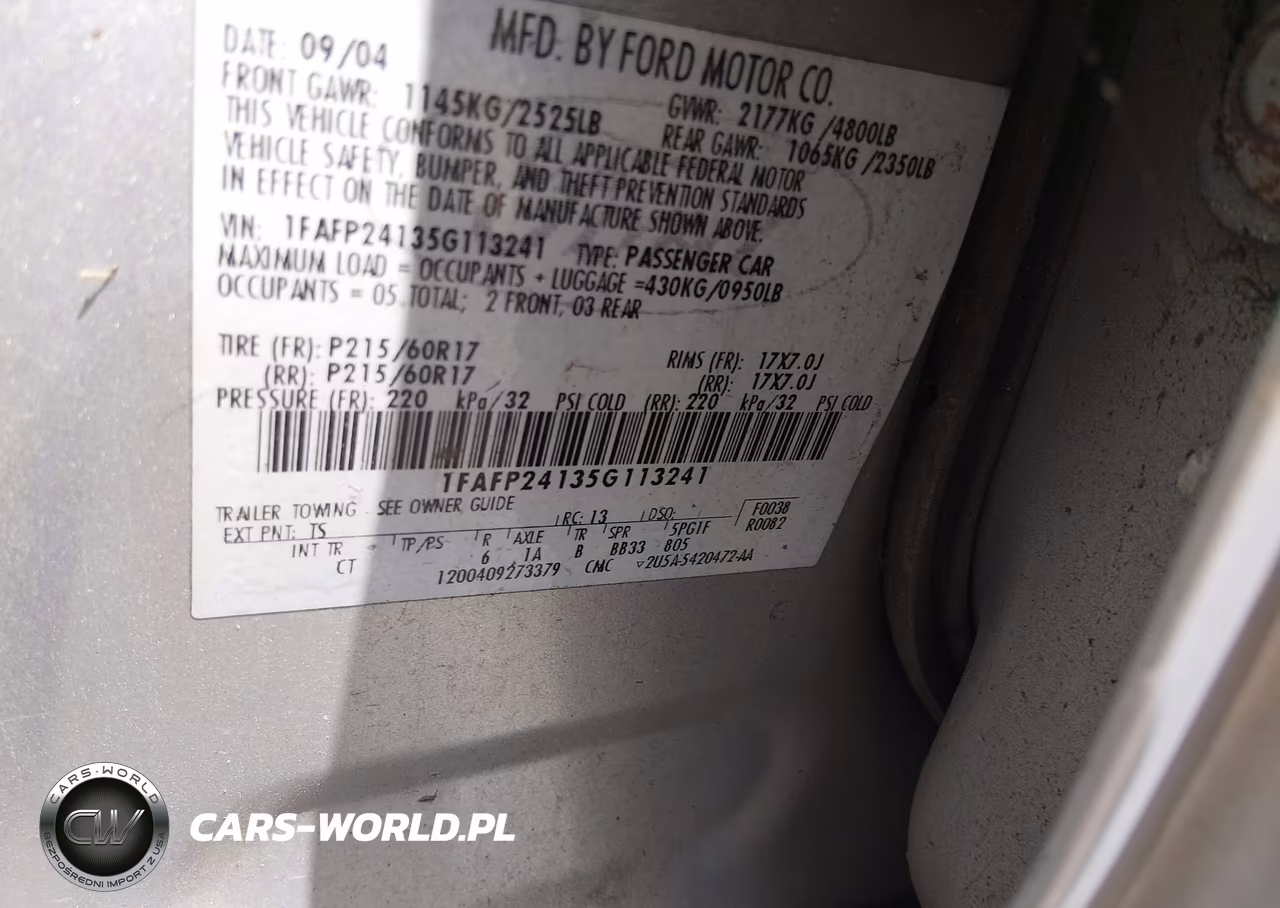 2005 Ford Five Hundred Sel VIN:1FAFP24135G113241 - 9