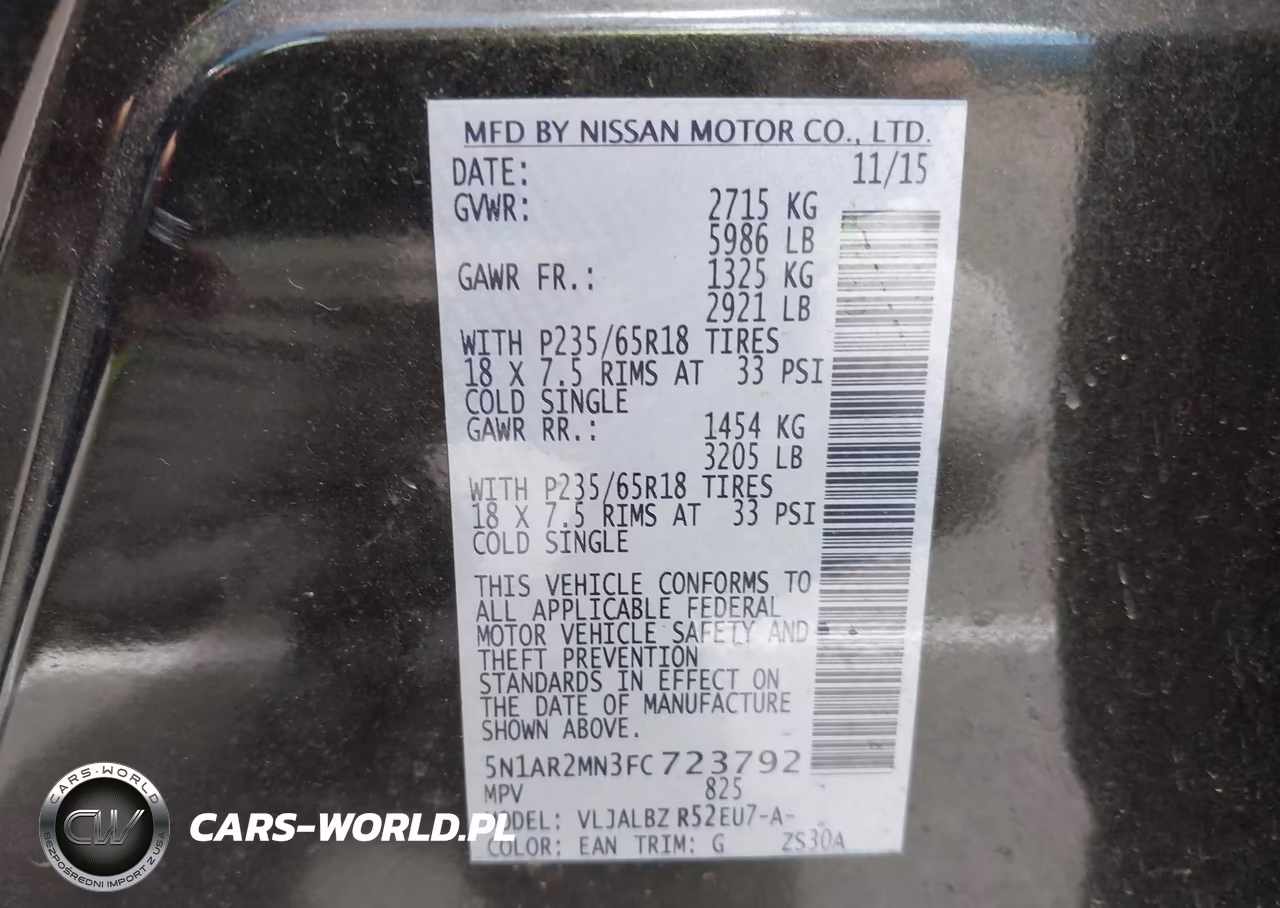 2015 Nissan Pathfinder S VIN:5N1AR2MN3FC723792 - 9