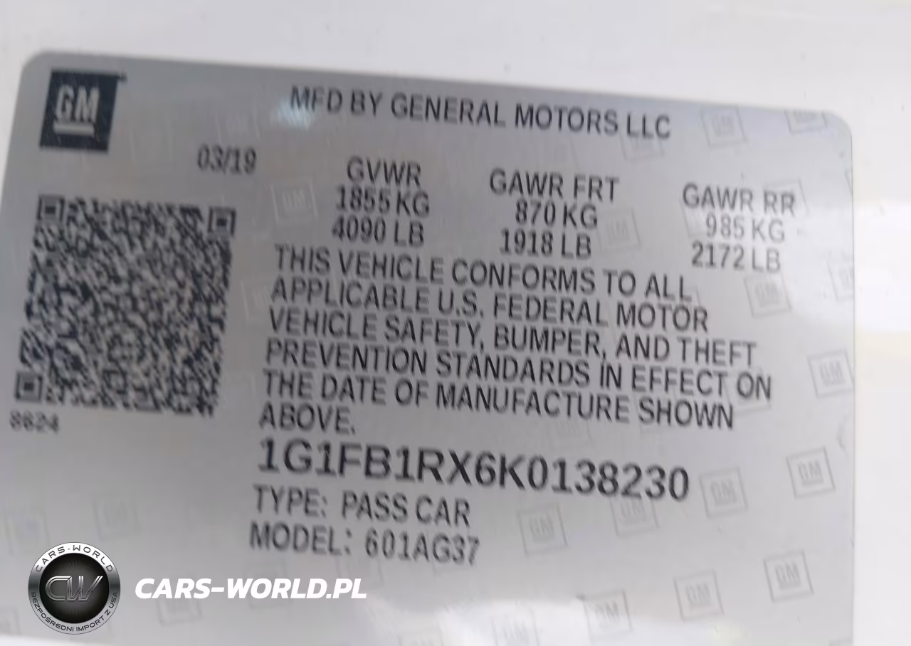 2019 Chevrolet Camaro 1Lt VIN:1G1FB1RX6K0138230 - 9