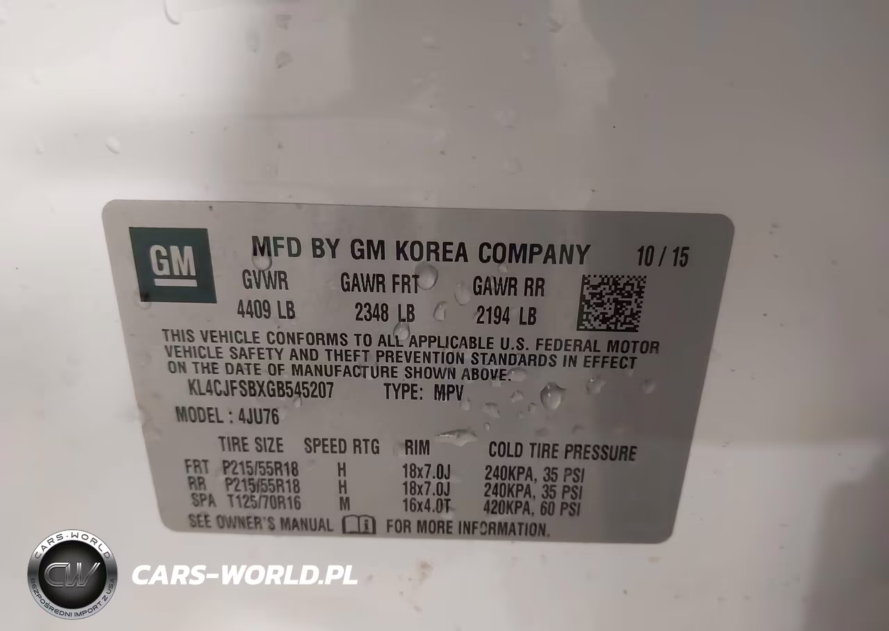 2016 Buick Encore Convenience VIN:KL4CJFSBXGB545207 - 9