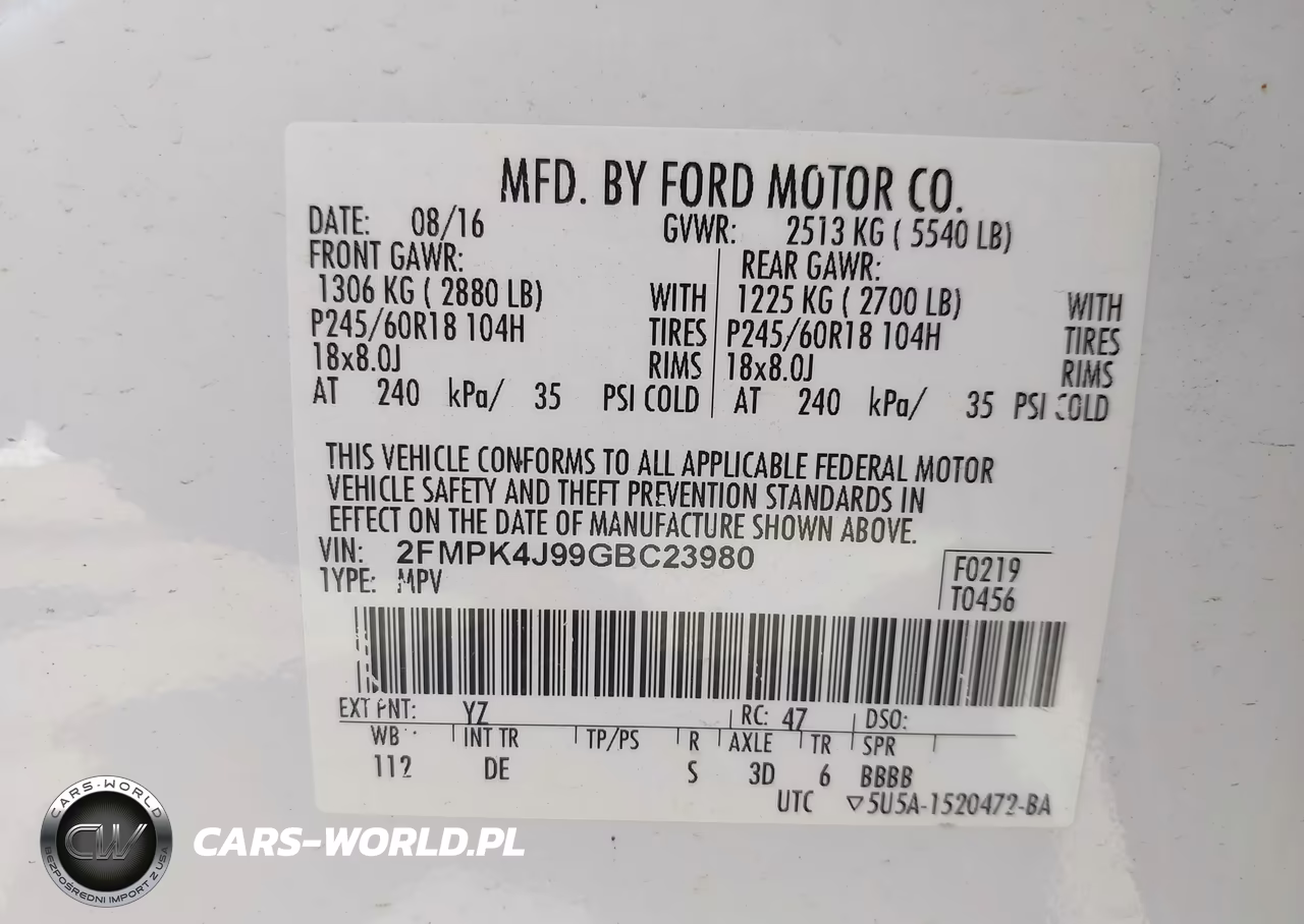 2016 Ford Edge Sel VIN:2FMPK4J99GBC23980 - 9