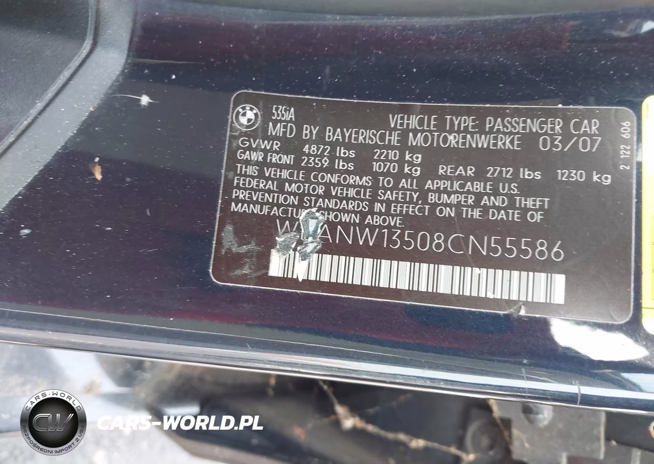 2008 BMW 535I VIN:WBANW13508CN55586 - 9