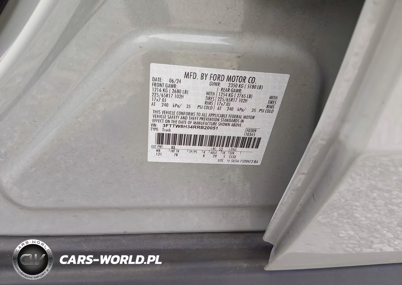 2024 Ford Maverick Xlt VIN:3FTTW8H34RRB20051 - 9