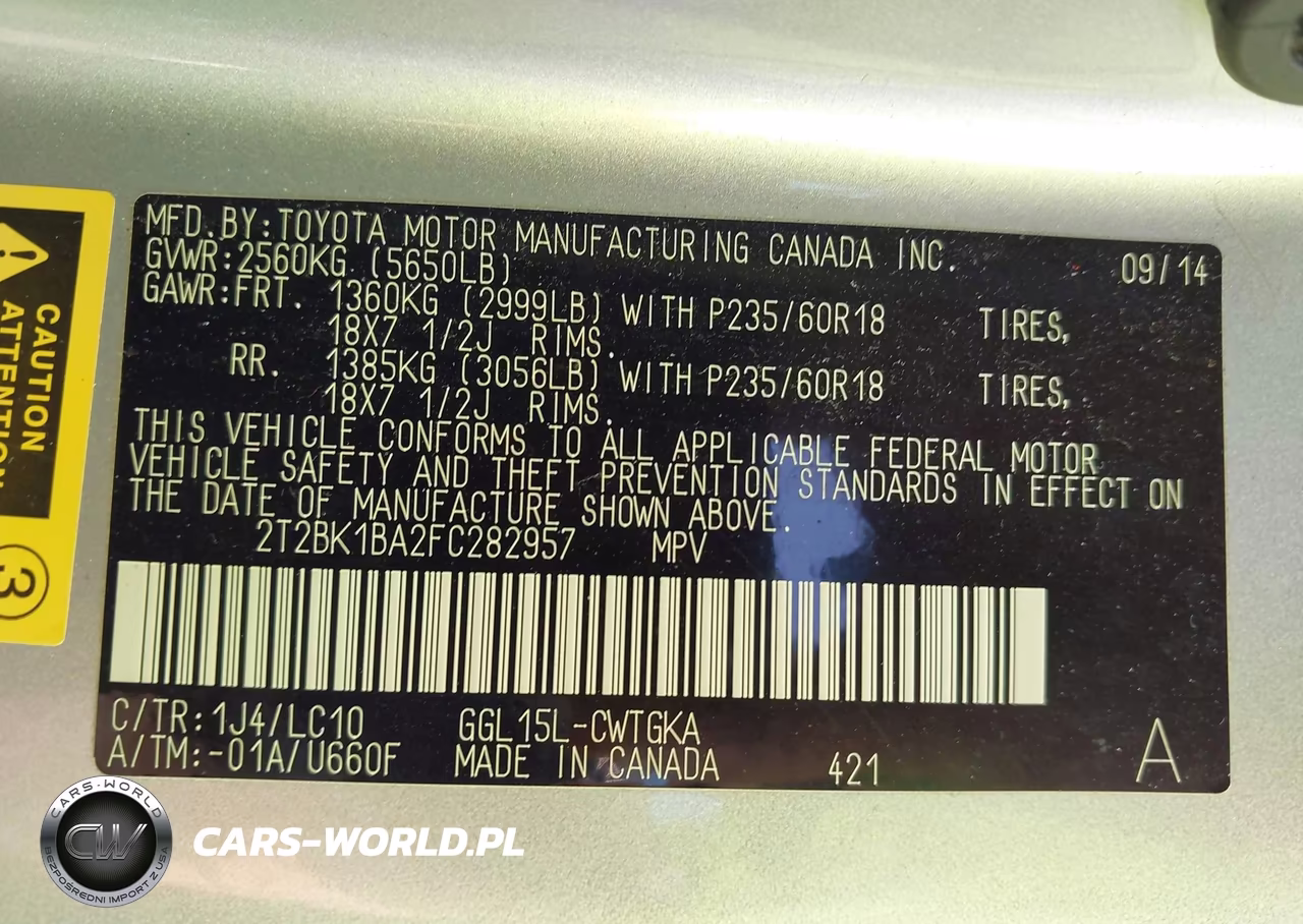 2015 Lexus Rx 350 VIN:2T2BK1BA2FC282957 - 9