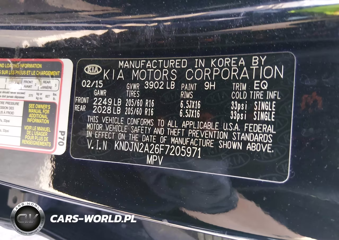 2015 Kia Soul VIN:KNDJN2A26F7205971 - 9