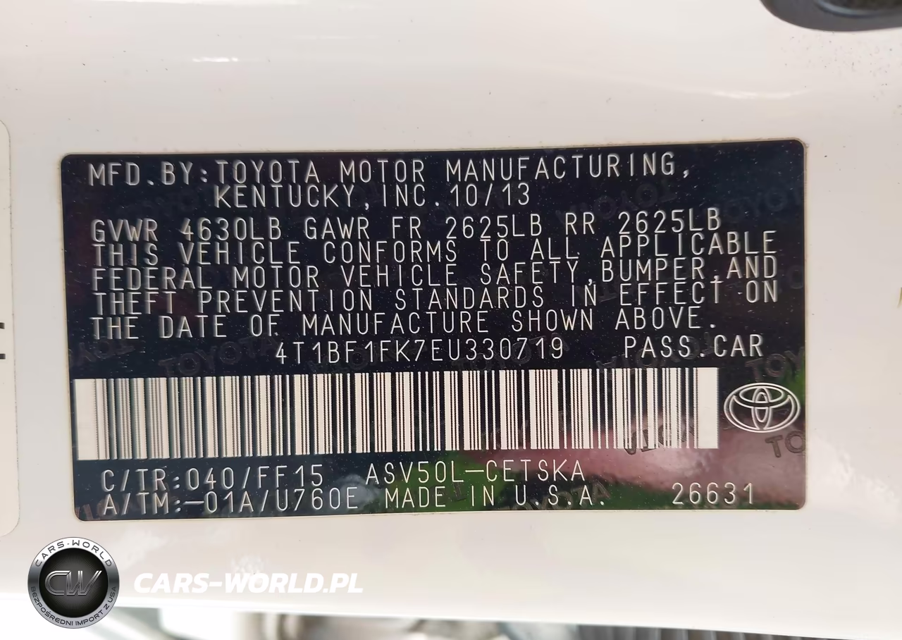 2014 Toyota Camry Se VIN:4T1BF1FK7EU330719 - 9