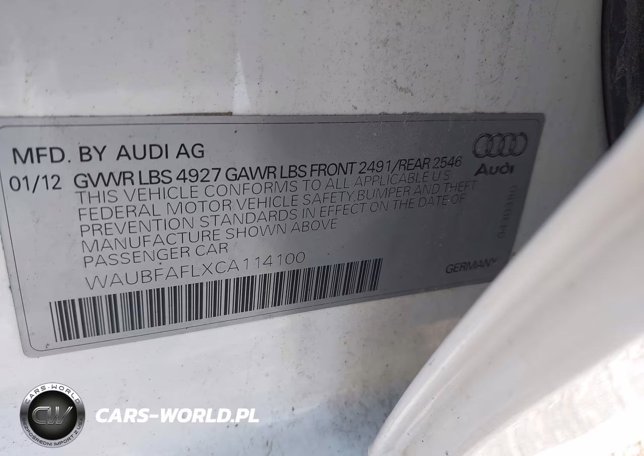2012 Audi A4 2.0T Premium VIN:WAUBFAFLXCA114100 - 9