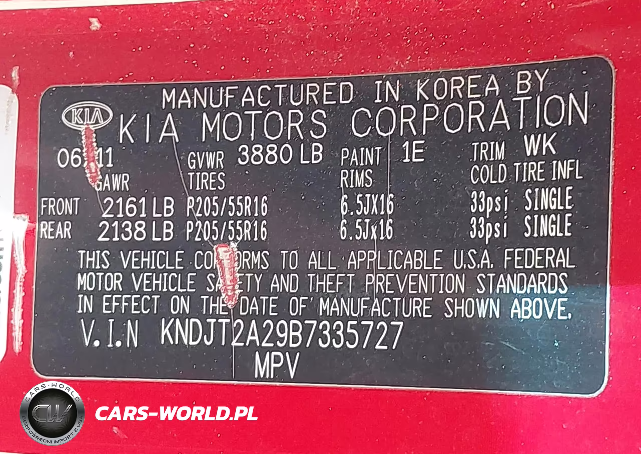 2011 Kia Soul + VIN:KNDJT2A29B7335727 - 9