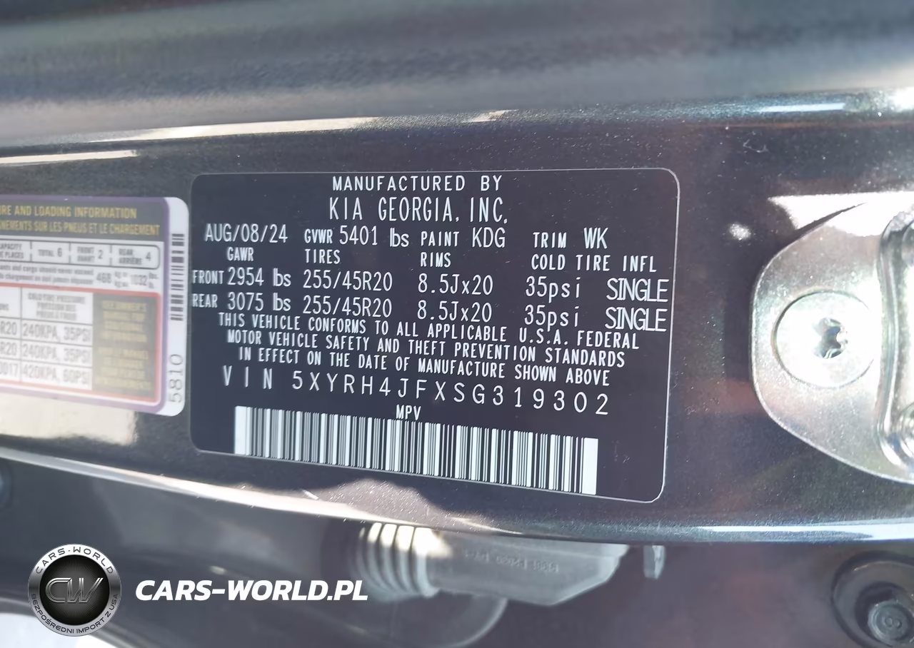 2025 Kia Sorento Ex VIN:5XYRH4JFXSG319302 - 9