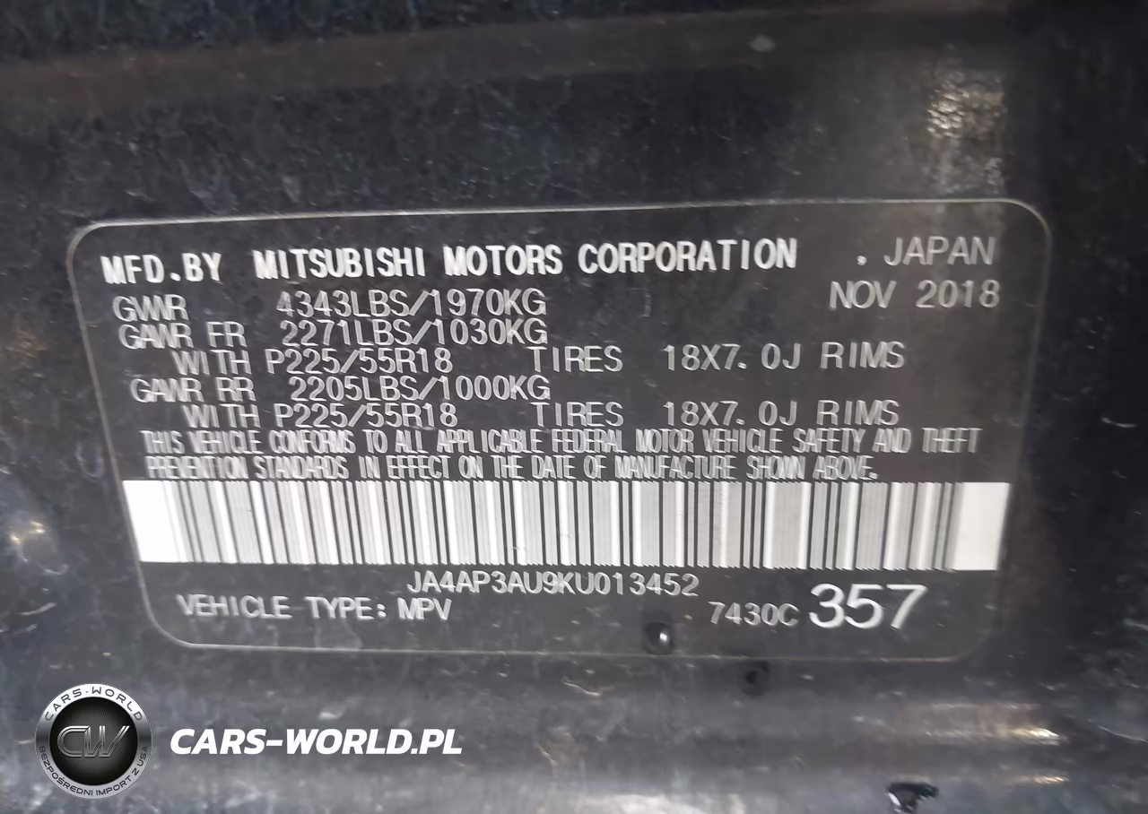 2019 Mitsubishi Outlander Sport 2.0 Le VIN:JA4AP3AU9KU013452 - 9