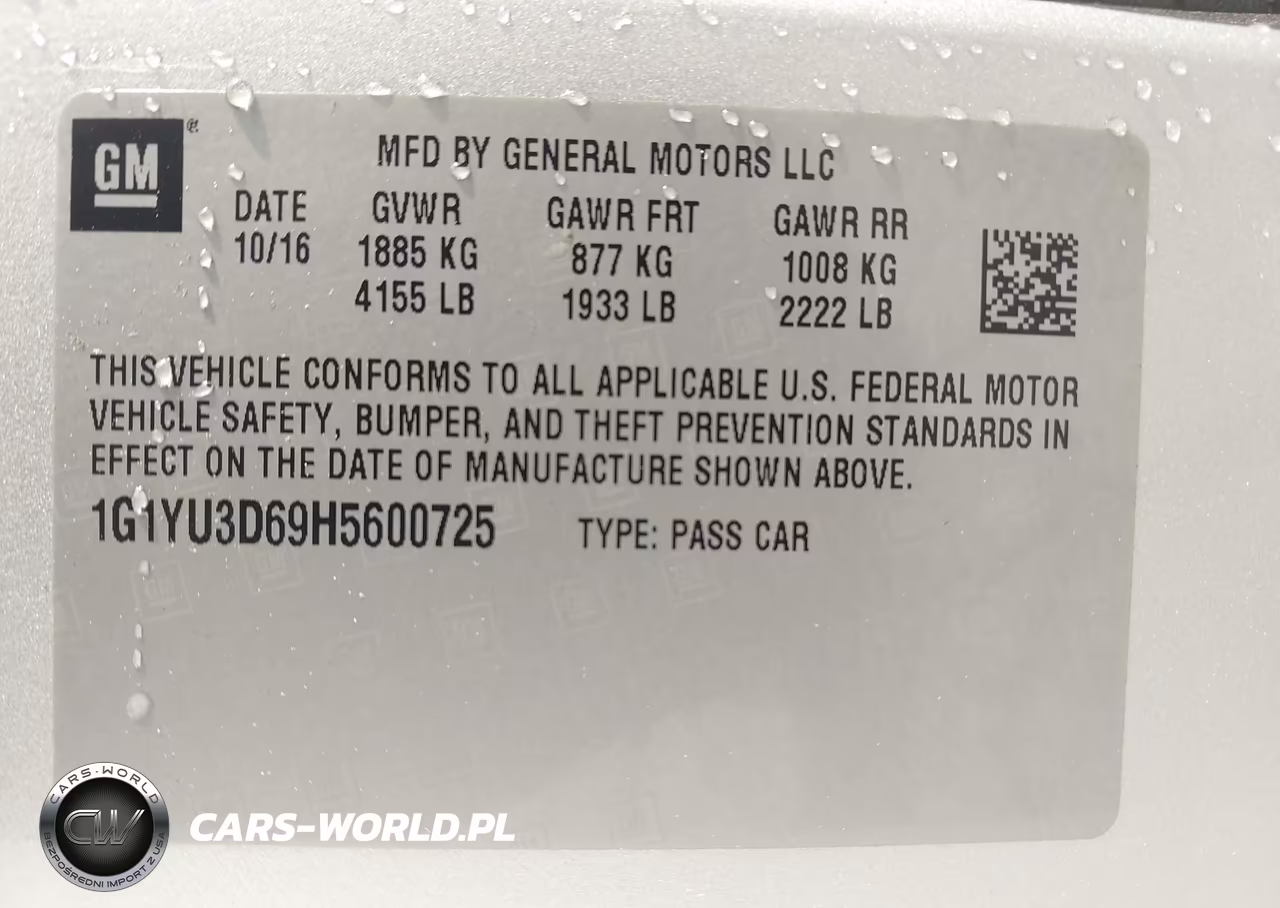 2017 Chevrolet Corvette Z06 VIN:1G1YU3D69H5600725 - 9
