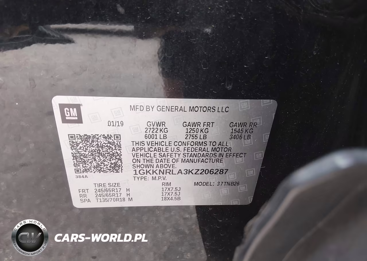 2019 GMC Acadia Sle-1 VIN:1GKKNRLA3KZ206287 - 9