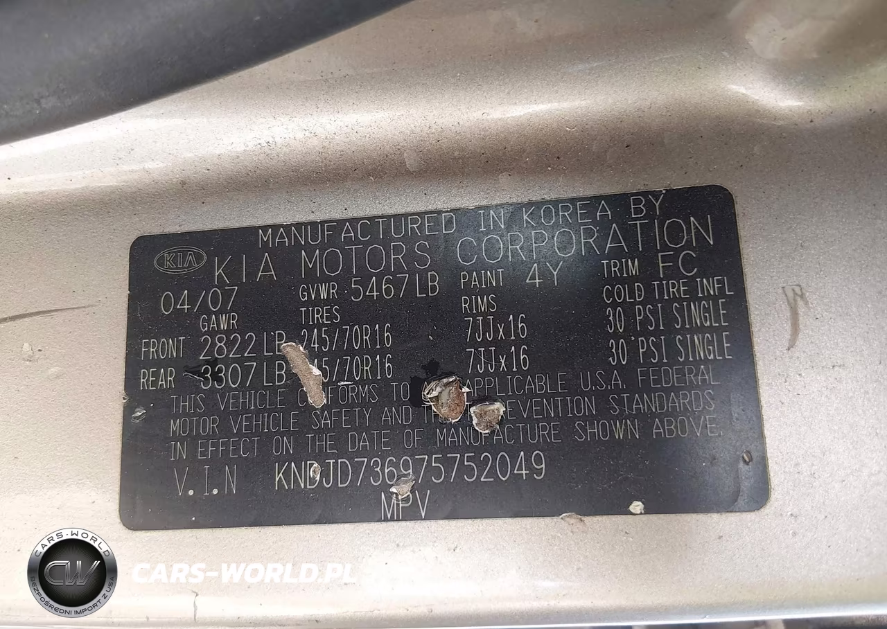 2007 Kia Sorento Ex-Lx VIN:KNDJD736975752049 - 9