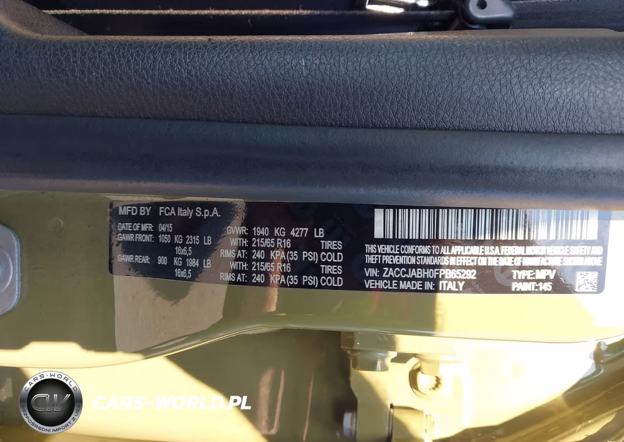 2015 Jeep Renegade Latitude VIN:ZACCJABH0FPB65292 - 9